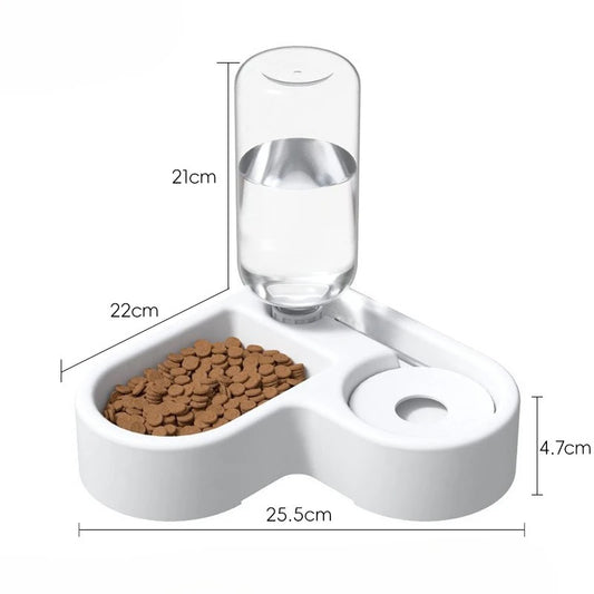 Automatic Drinking Love Pet Bowl Moisture-proof Cat Bowl Dog Basin Dual-use Multi-functional Drinking And Feeding
